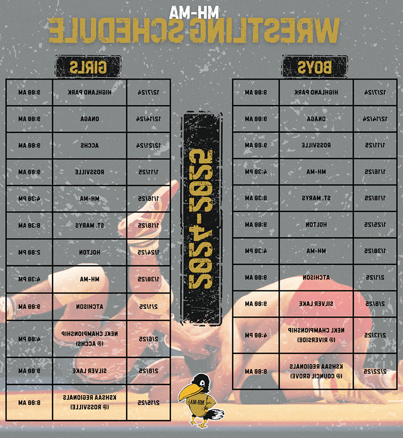 Wrestling Schedule for 2024-2025